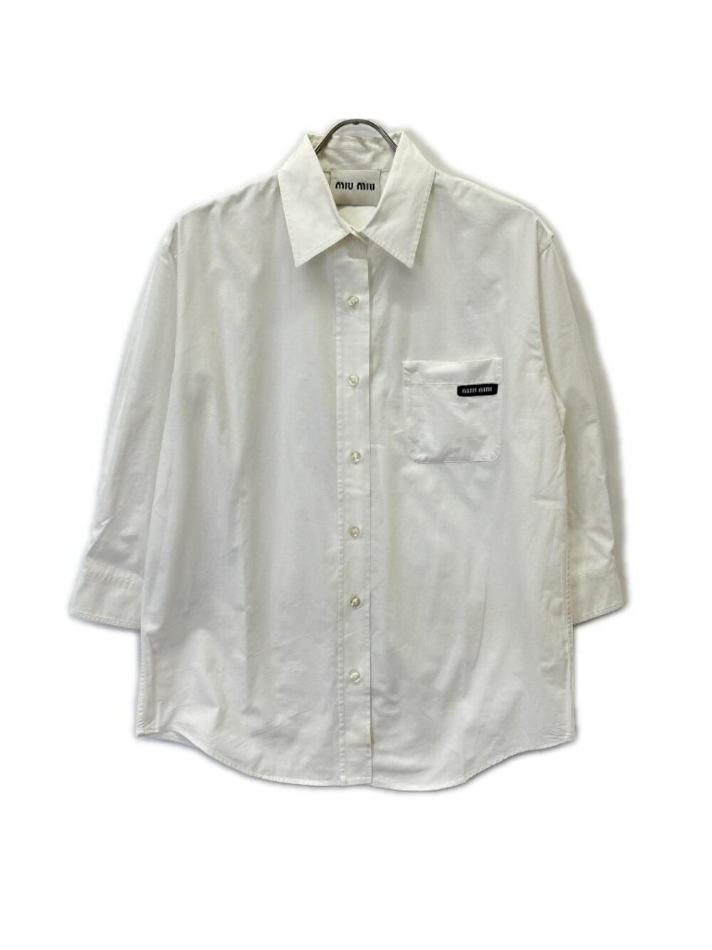 Miu Miu White Logo Shirt 40